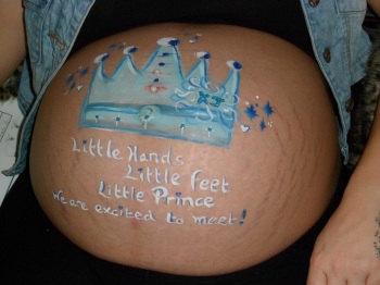 Little Prince Baby Bump Painting - 36wks